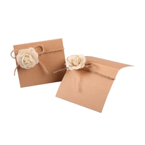 KOMBIUDA Lot De 10 Marque-places En Jute Avec Fleurs Pour Table Dinvités Décoration Chic Pour Mariage Anniversaire Événement