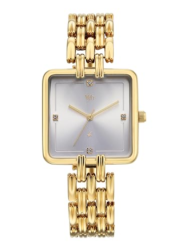 Image of Fastrack Vyb Minimalist with Quartz Analog Silver Dial Gold Alloy Strap Watch for Girls - FV60122YM01W