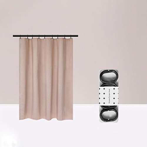 MAKEJ Waterproof Shower Curtain Bathroom Bathtub Partition Linen Fabric Home Large Curtain(C,120 cm*200 cm)
