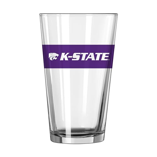 Image of Logo Brands NCAA 16 oz Pint Glass - Durable Glass With Bold Team Color- Chip-Resistant Rim Drinkware For Fans, Tailgates, Home Bars & Everyday Use