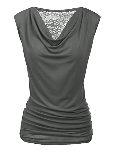 Image of Zeagoo Women's Casual Sleeveless V-Neck Tank Top, Grey M, Size M