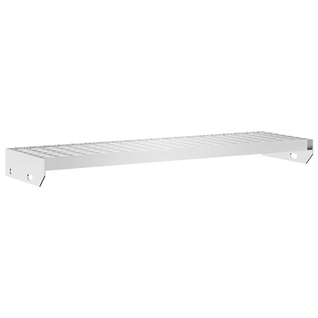 Griglia zincata 60 x 24 x 7 cm come singolo gradino in acciaio antiscivolo per interni ed esterni