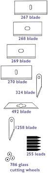 LoganGraphic L324 Mat Cutter Blades, Oval, Blades-5