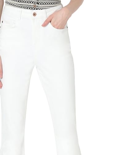 Image of VERO Moda Women High Rise High Waist Bootcut Flared Jeans | Wide Leg Bell Bottom Denim | Stretchy & Stylish Retro Look
