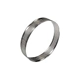 Hoement Molde Para Tarta Circular De 4.5 Cm Acero Inoxidable Herramienta Para Hornear Adecuado Para Mousse y Tartas De Frutas Para Repostería