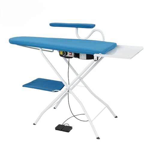 EOLO Table à Repasser AS01 V4 R1 Professionnelle Pliable Compacte Aspirante Soufflante Chauffante Régulation Température Etagère à Linge Support...
