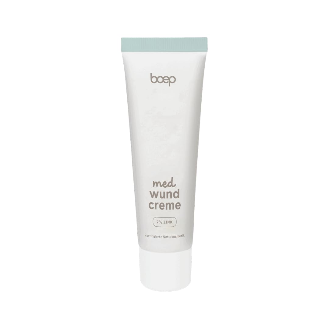 boep med Zink Wundcreme | Vegane Naturkosmetik Wund und Heilsalbe mit Mandelöl & Zinkoxid bei gereizter, trockener oder juckende Haut | Bei Neurodermitis oder Rosacea (50ml)
