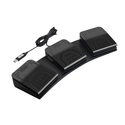 Pédale USB programmable (Lot de 3) pour commandes d'action et machines de jeu PC