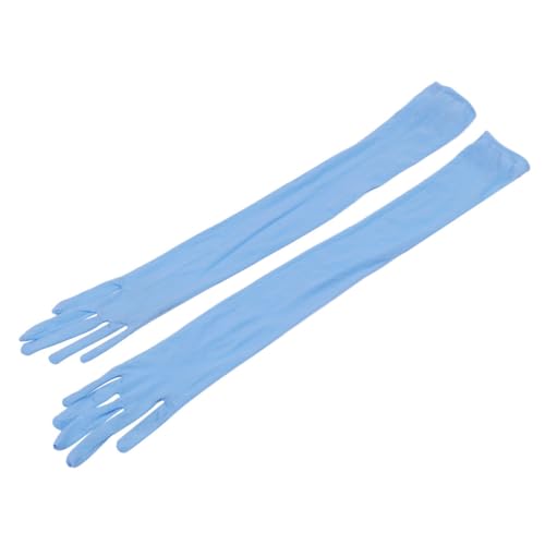 Women's Ultra-thin Sheer Mesh Long Length Gloves See Through Evening Party Mittens Performance Costume4