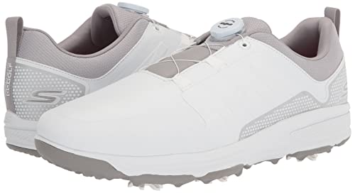 Skechers-Torque-Twist-Botas-de-Golf-Impermeables-Zapatos-Hombre-Blanco-Gris-44-EU