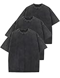 Size: You can choose One Sizes Up if you prefer a loose oversized style. The basic baggy tees is super versatile and can be worn with any bottoms Material: Oversized shirt men are made of high quality cotton fabric, skin-friendly and soft, comy to we...