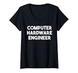 Damen Computer-Hardware-Techniker T-Shirt mit V-Ausschnitt