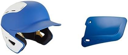 Bundle of Mizuno B6 Adult Baseball Batting Helmet, Royal-White, Large/X-Large + Mizuno Batters Face Protector, Royal, Left Hand Batter