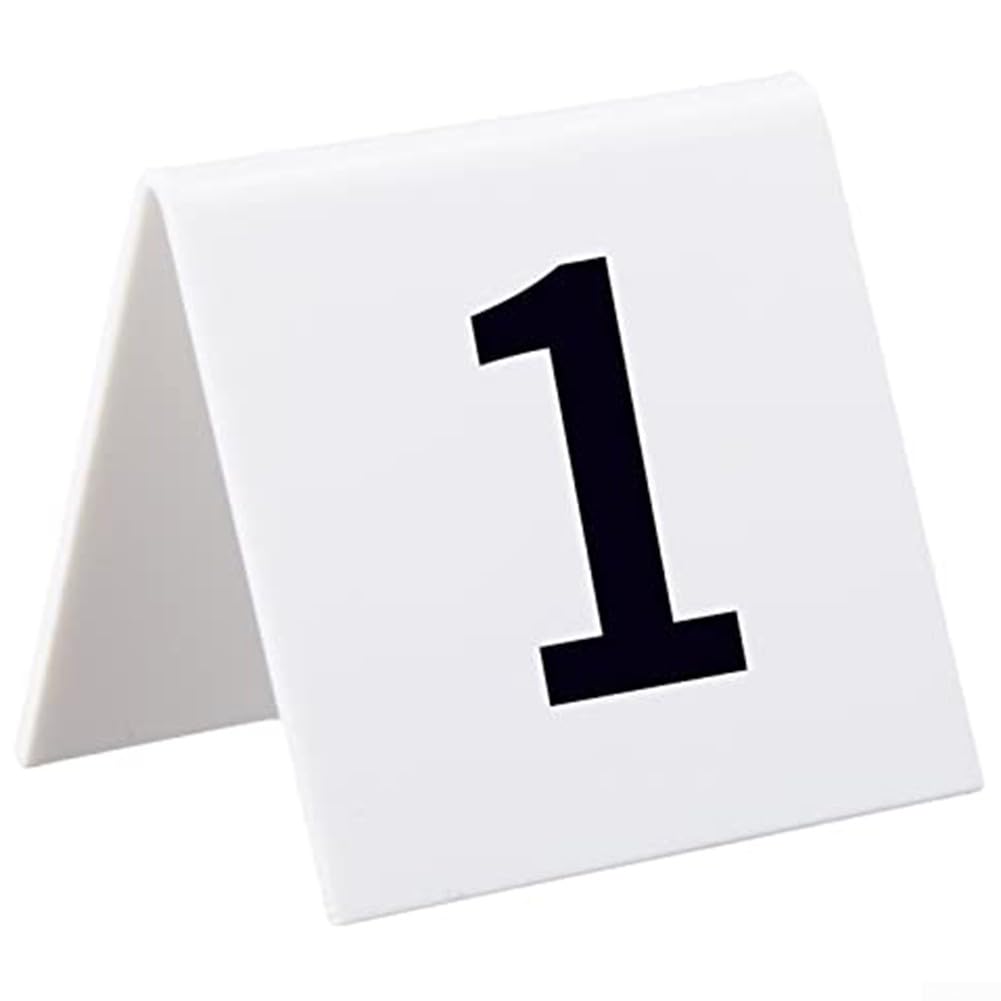 Números de mesa blancos, letreros de números de mesa 1 a 40, exhibición de mesa de numeración de mesa, números de tienda de campaña, tarjetas para suministros de banquetes de fiesta