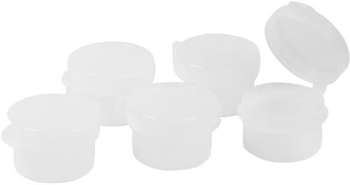 10Pc 3 Gram Natural Hinged Jar Cosmetic Container Easy Sampling Traveling Mixing