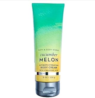 Bath & Body Works Cucumber Melon Ultimate Hydration Body Cream Gift Set For Women, 8 Fl Oz (Cucumber Melon)