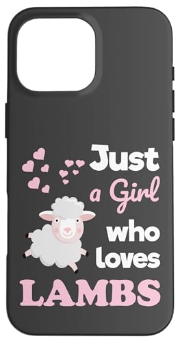Just a Girl Who Loves Lambs Girls Lamb Lover Carcasa para iPhone 16 Pro Max
