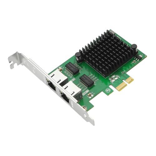 Tarjeta de Red Dual RJ45 I350-T2 PCIe x1 Gigabit Ethernet para PC de Escritorio 10/100/1000Mbps miniatura 3
