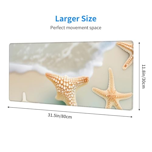 Tapis de clavier Beach Starfish de qualité supérieure avec base antidérapante - 4