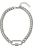 Urban Classics Unisex Halskette Fastener Necklace, Farbe silver, Größe one size