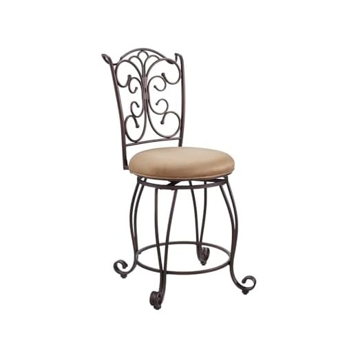 Linon Gathered Back Swivel Counter Stool 24"