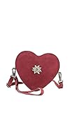 dirndltaschen günstig Aus dem Allgäu Allgäu Rebell Dirndl Tasche Schwabing aus Wildleder in Herzform mit Handschlaufe 18cm x 16cm x 8cm