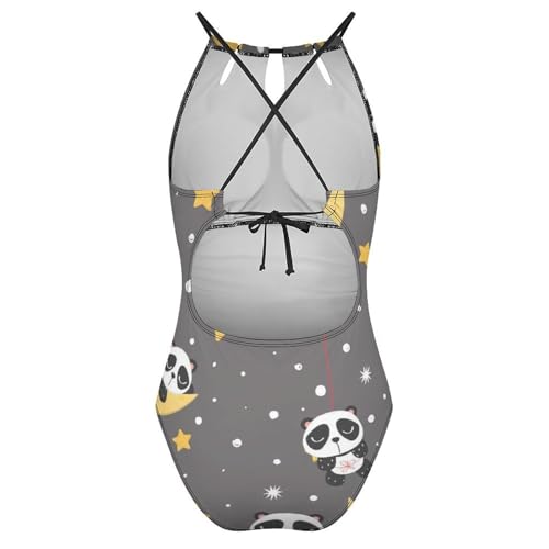Contrôle ventre maillots de bain une pièce à motifs panda pour sculpter les formes