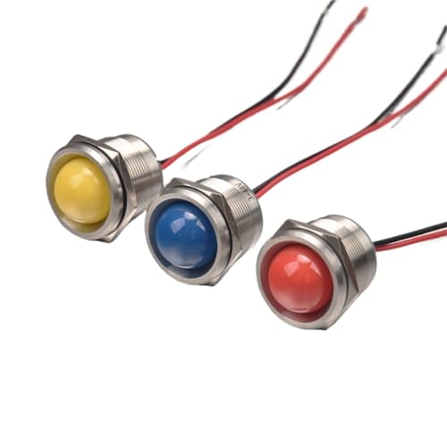 Indicador LED 25mm blanco para proyectos de domótica y paneles camper 5
