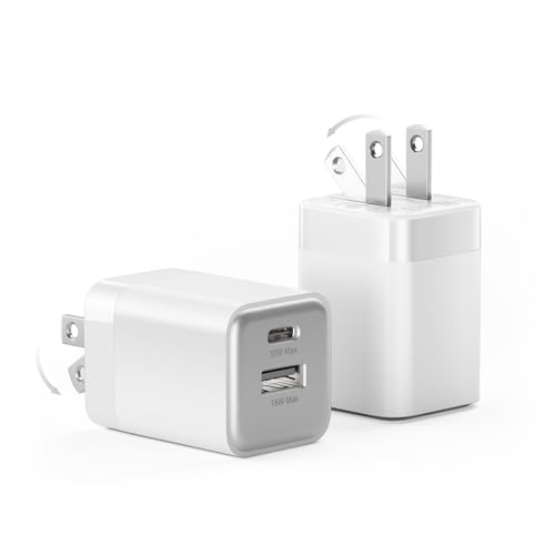 30W USB C Fast Charger, Dual Port USB C Wall Charger with Foldable Plug for iPhone 17/16/15 - image 1