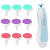 FEQDWOX Cabezales de pulido de uñas para bebés de 9pcs, accesorios profesionales para uñas y uñas de los pies para recién nacidos y niños pequeños, cabezales de repuesto para limas de uñas para bebés