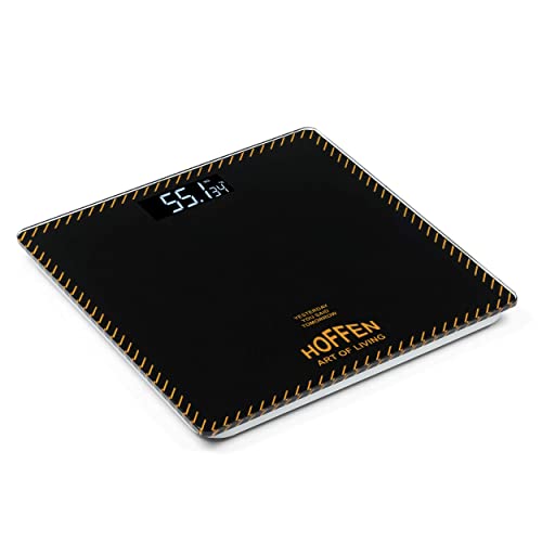 Image of Hoffen (Made in India) Digital Electronic LCD Personal Weight Machine for Body Weight Fitness Weighing Scale with Two Years on Call Warranty (Orange)