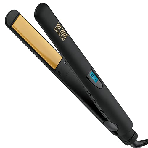 Hot Tools Pro Signature Céramique numérique cheveux plat en fer, Silky, Styles de qualité professionnelle lisse, (1 dans)