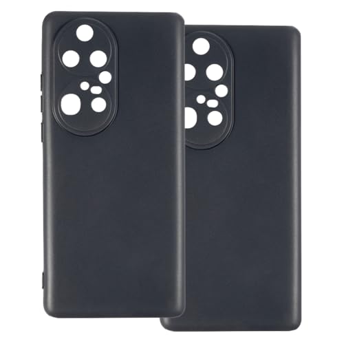 UOGNADGD 2�� TPU�P�[�X Huawei P50 Pro Snapdragon 888 �Ƃ̌݊������� �X�}�z�J�o�[ - �ϏՌ��t���L�V�u���ی�A�N�Z�T���[ �����J�b�g���H (�u���b�N+�u���b�N)