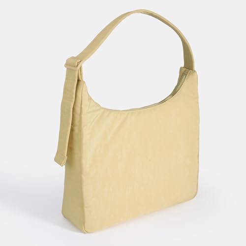 Image of FASTFAIRY Nylon Shoulder Bag - Adjustable Quilted Strap, Structured Slouchy Design with Interior Zip Pocket