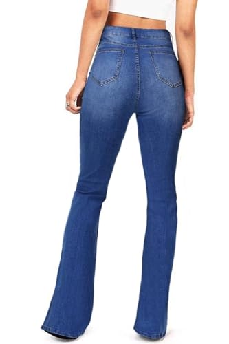 Image of Flare Jeans for Women Women's Bootcut Bell Bottom Jeans High Waisted Stretch Slimming Pants