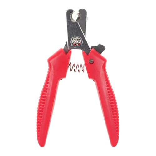 Alicate Cortador De Unhas Para Pets Profissional Cães e Gatos Com Trava De Segurança Ergonomia e Precisão Para Uso Diário Fácil e Seguro (Vermelho)