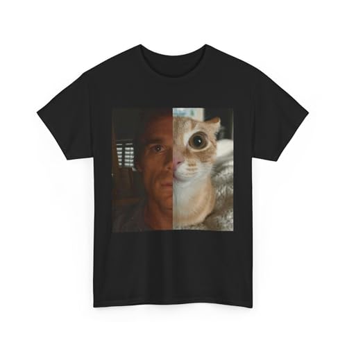 Dexter Duality Shirt - Dexter Morgan and Kitty Cat Duality Funny 100% Cotton Tee - Multiple Colors