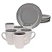 Produktbild Van Well Frühstücksservice Campo Grau 12tlg I Tafelservice aus Keramik für 6 Personen grau I Kaffeebecher + Kuchenteller I Edles Keramik-Geschirr-Set I Frühstücks Set spülmaschinengeeignet