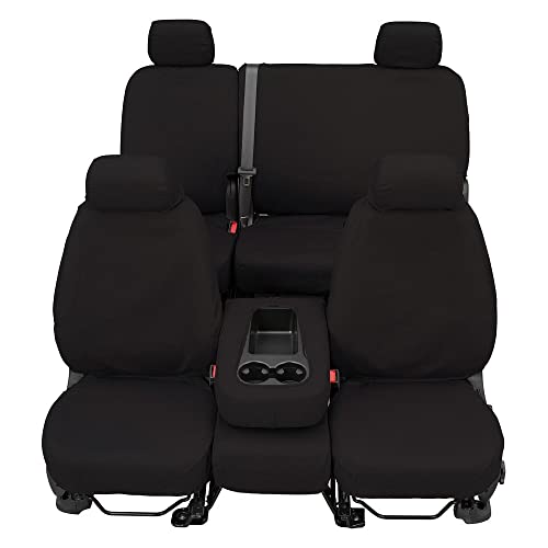 Covercraft Ss3374Pcch Custom-Fit Front Bench Seatsaver Seat Covers - Polycotton Fabric, Charcoal Black #TOP2