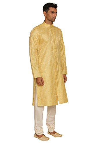 Image of Manyavar Men's Blended Banded Collar