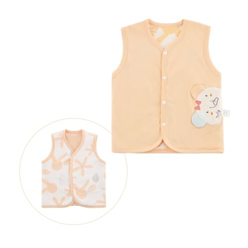 Image of POBIDOBY Baby Vest for Girls & Boys, Purcotton Toddler Reversible Vest for Spring & Autumn