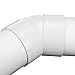 NDS 6P03 PVC 45-Degree Elbow, 6-Inch, for Hub X Hub Solvent-Weld Connections, for Use with 6-Inch Sewer and Drain Pipe, White