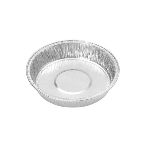 100 Tourtières en Aluminium 145 ml D. 109 x H. 21 mm Pratiques, Résistantes et Jetables pour Cuisson et Congélation - D-Work