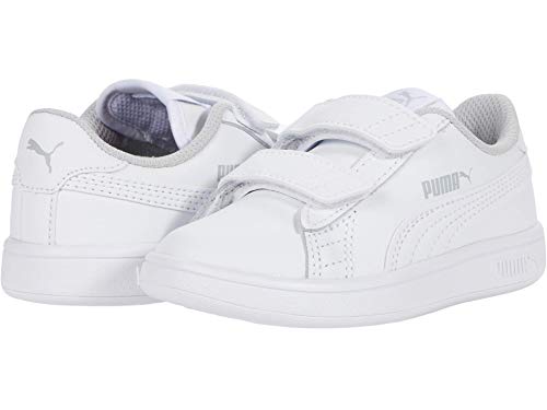 Image of PUMA Unisex-Child Smash V2 Leather Hook and Loop Shoes