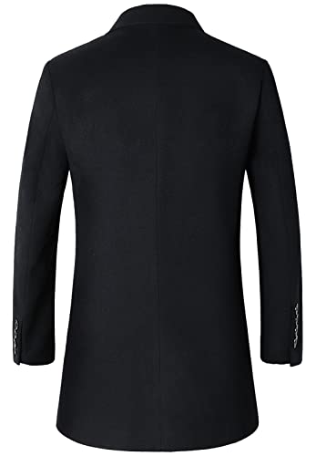 Image of chouyatou Mid-Length Single Breasted Wool Blend Top Coat
