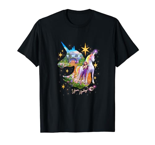 Logotipo gráfico Brillante con silueta de Unicorn Academy Camiseta