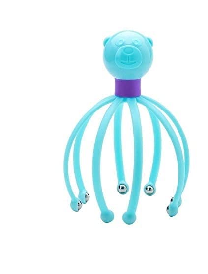Manual Head Scalp Massagers for Headache Relief,Scalp Stress Relax/ 8 Roller Balls Prongs Head Massage Scratcher Deep Relaxation/Hair Stimulation - Multicolor