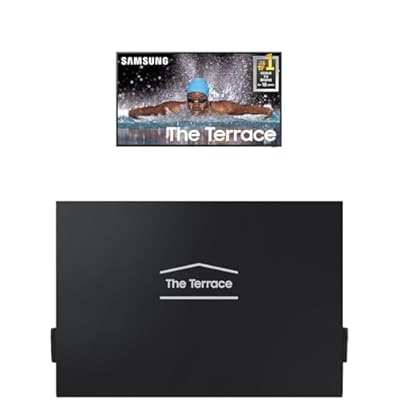 SAMSUNG 65-Inch Class Neo QLED 4K The Terrace Partial Sun, Quantum HDR+ (QN65LST7DAFXZA, 2024 Model) + SAMSUNG 65-Inch The Terrace Outdoor Smart TV Dust Cover with Protective Lining,Dark Grey