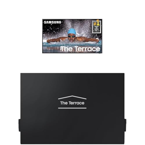 Image of SAMSUNG 75-Inch Class Neo QLED 4K The Terrace Partial Sun, Quantum HDR+ (QN75LST7DAFXZA, 2024 Model) 75-Inch The Terrace Outdoor Smart TV Dust Cover with Protective Lining, VG-SDCC75G