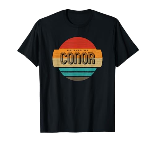 Conor Nombre Retro Vintage Sunset Limited Edition Camiseta